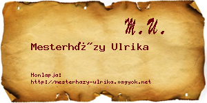 Mesterházy Ulrika névjegykártya